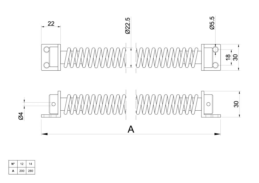 Vzmetno samozapiralo vrat, inox, IM089 - slika 2